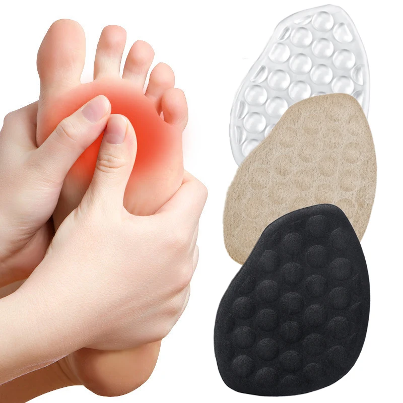 

Silicone Gel Forefoot Pad for Women High Heel Shoes Self-adhesive Anti-Slip Shoe Cushion JP Fleece Half Insoles Anti-Pain Insert