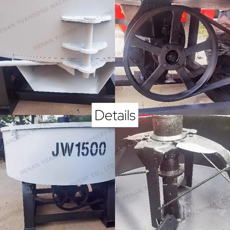 

20261500L Large Capacity Electric/ Engine Concrete Cement Pan Mixer Mobile Trailer Type Concrete Mixer on Sale
