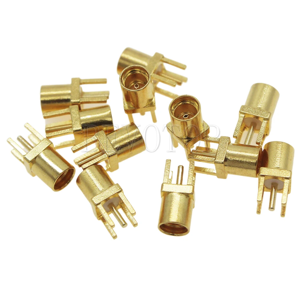 5Pcs/Lot MMCX Male/Female Connector PCB Mount With Solder Straight 50 Ohm Gold plated 5Pins MMCX RF Connector