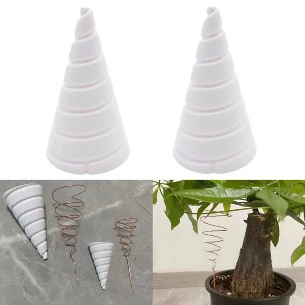 2pcs Coil Winding-Jig Cone Fibonacci Coil Gardening Copper-Wire Fixture Winding Jig- Tool For Plants Growing Watering Monitoring