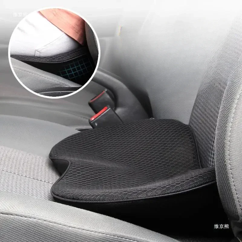 1pcs New Hot Sale 2-IN-1 Car Seat Booster Universal Driver Memory Foam Lumbar Pillow Seat Height Inclined Cushion