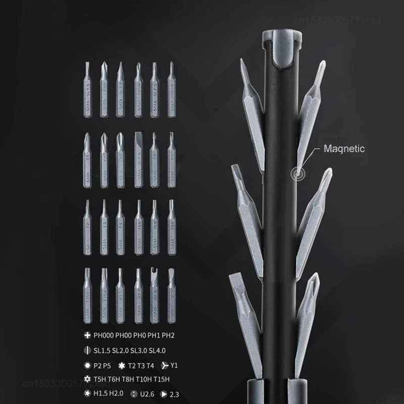 Imagem -02 - Xiaomi-sata Magnetic Screwdriver Grupo Mini Screw Driver Pen Kit Bits de Precisão Phillips Torx Hex