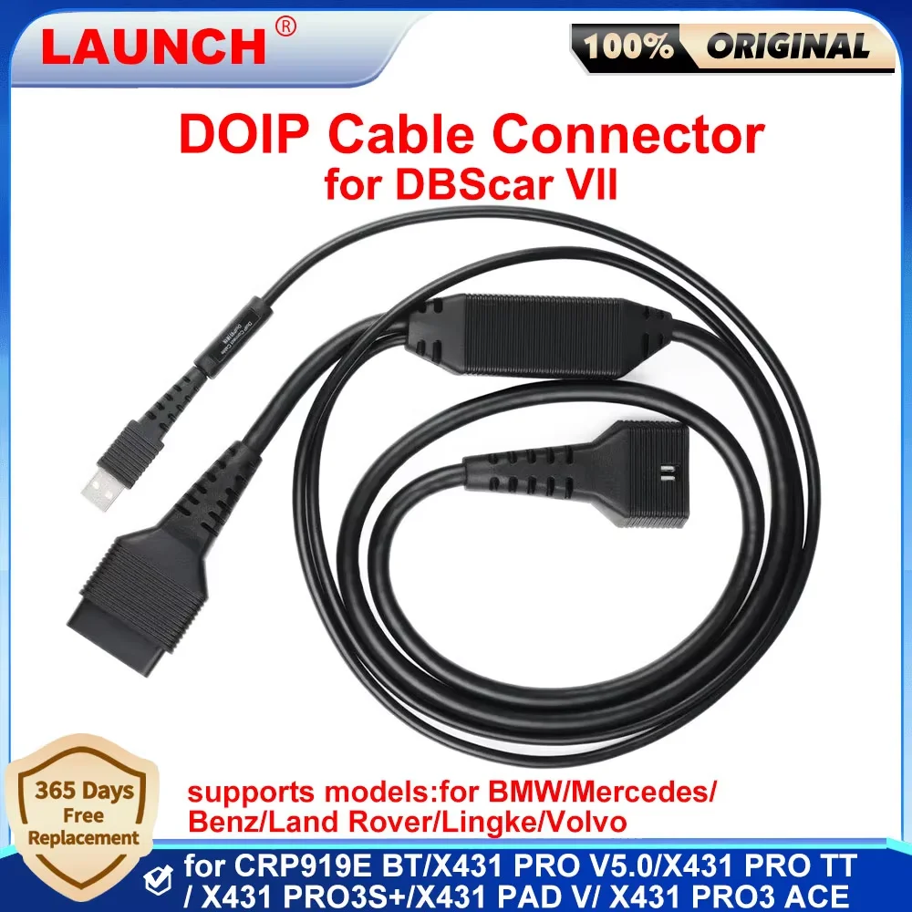 

100% Original LAUNCH X431 DoIP Connector cable 16 Pin Adaptor Support doip Protocols Cars work with LAUNCH X431series