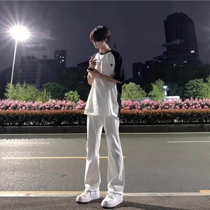 

Мужские джинсы Cleanfit American Sle с высокой талией, расклешенные, прямые, повседневные, для похудения, длинные брюки