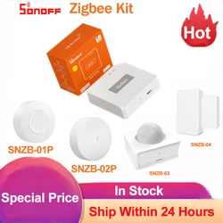 Sonoff Zigbee Bridge-P Smart Home Zigbee 3.0 Gateway Hub SNZB-01P SNZB-02P SNZB-04 Touch Switch Door Motion Sensor Ewelink APP