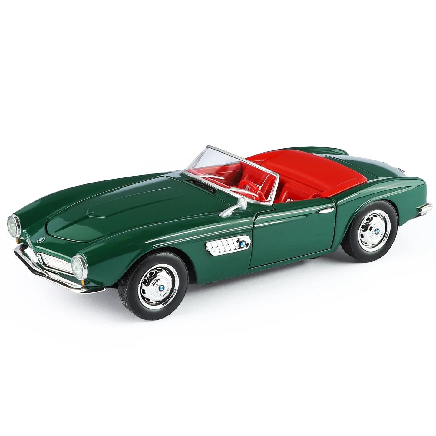

Масштабная модель автомобиля BMW 507 (1:24) из сплава, с имитацией звука и света, литой металлический корпус, коллекционная игрушка, подарок для детей, праздничное украшение