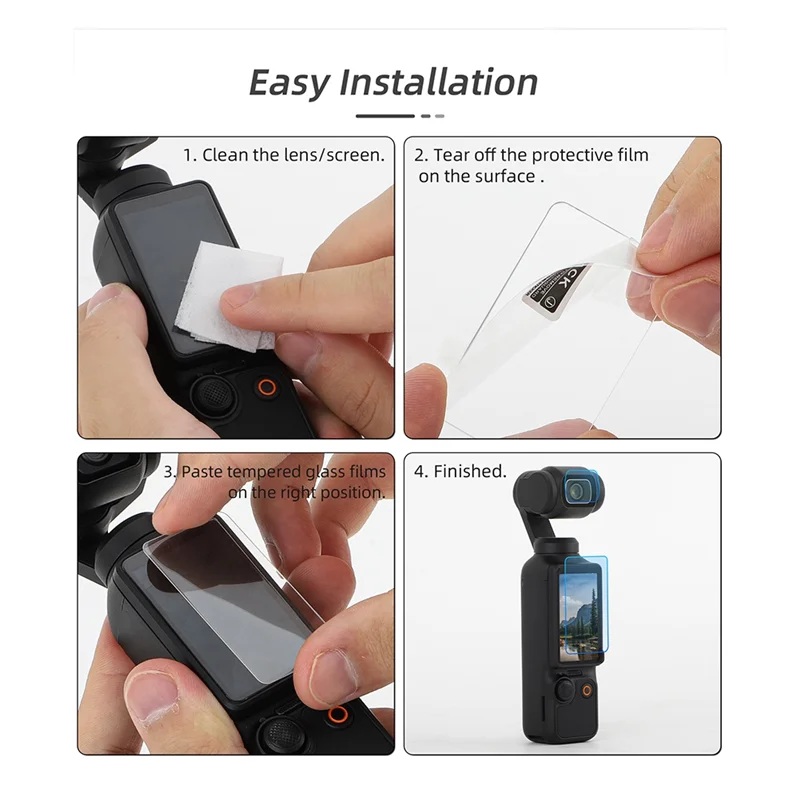 สําหรับ Osmo Pocket 3 กระจกนิรภัยฟิล์มอุปกรณ์เสริมมัลติฟังก์ชั่นป้องกันฟิล์มเลนส์หน้าจอ HD ฟิล์มป้องกันการระเบิด,ชุดทนทาน