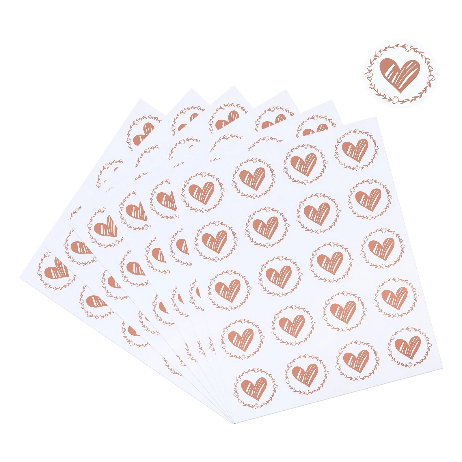 400-600Pcs Clear Envelope Sealing Stickers Love Heart Round Envelop Candy Bag Sealing Lables for Wedding Invitations Party Cards