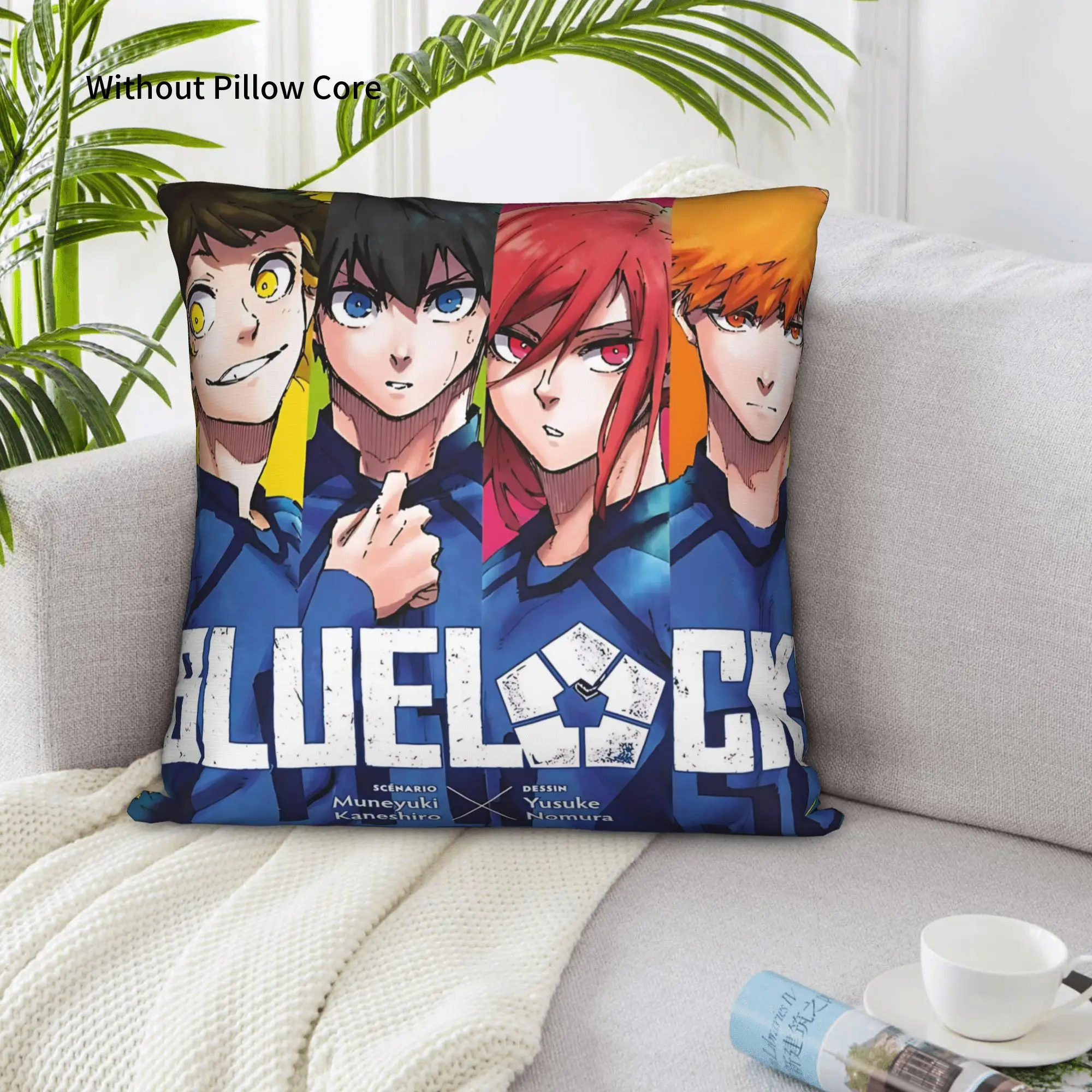1PC Blue Lock Football Anime Pillow Case Double-Sided Printing  Sofa Cushion Bedroom Bedside Pillow
