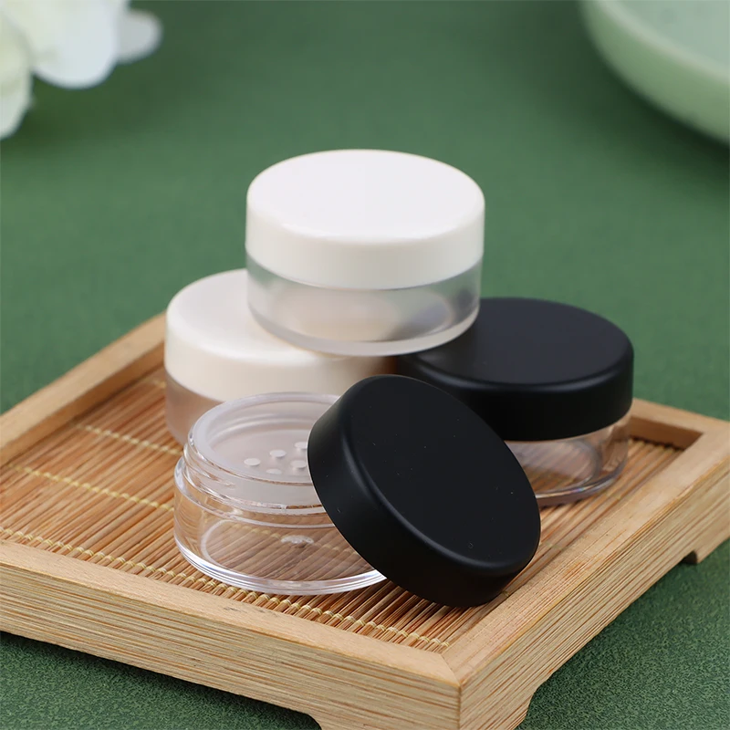 2g Refillable Powder Empty Box Mini Portable Plastic Box Handheld Empty Pot With Sieve Travel Makeup Jar Sifter Container