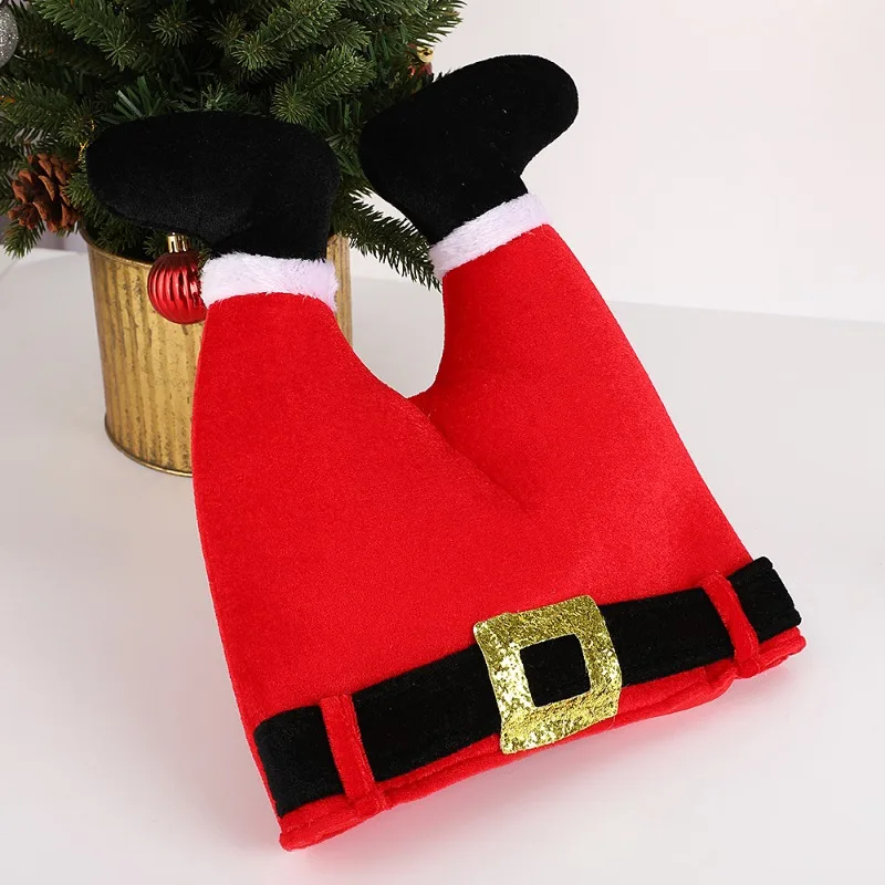 Protective Christmas Party Hat Santa Elf Clown Leg Style Christmas Decoration Gift for Holiday Party