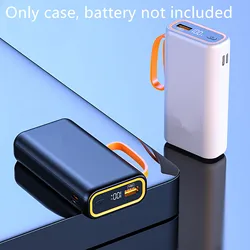 5V 2 Slot 21700 Battery Storage Box Welded Case DIY Power Bank Charger Shell PD Type C Fast Charging Case For 2x 21700 Batteries