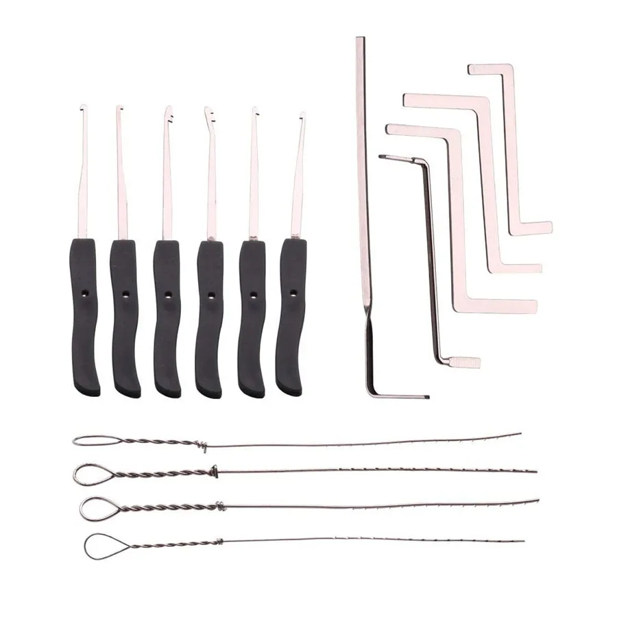 Lock Pick Set Professional Locksmith Tools Lock Pin Broken Key Extractor Key Remove Hooks Lock Tool