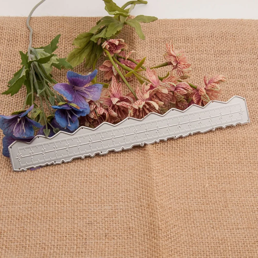 6pcs Carbon Steel Paper Tearing Ruler Decorative Edges Jagged Lines Deckle Edge Ruler Irregular Edge Ruler Paper Crafts