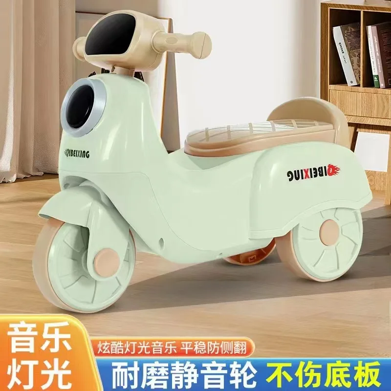 New Mulan balance car, boys and girls walker, three-wheeled scooter, baby birthday gift, gift for