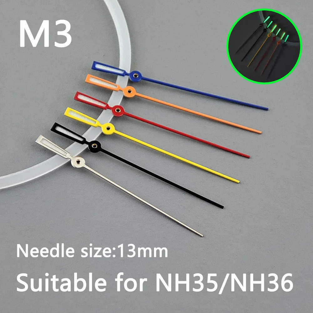 NH35 hands NH36 hands needle green luminous Multicolor Single Second Hands for suitable for nh35/nh36 movement watch hands