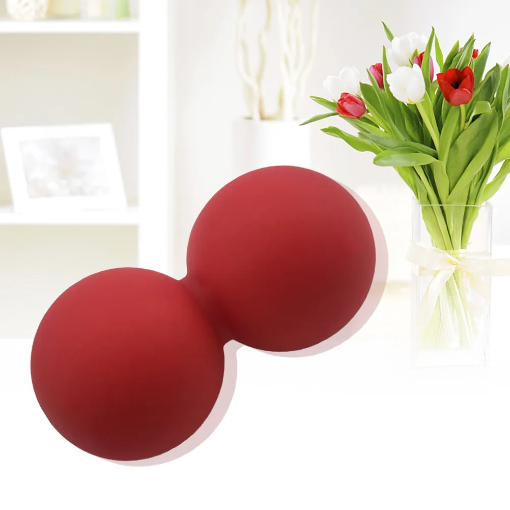 

Silicone Peanut Ball Extra Firm Muscle Roller for Back Neck Toes Tension Relief Yoga Pilates Rehab Self Massage Sore Muscles Red