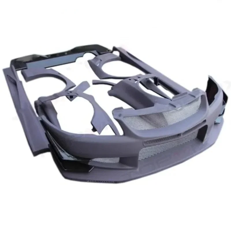 Practical Voltex Style Carbon Fiber Body Kit Front Rear Bumper Side Skirt Sport Universal Fit Car Guard