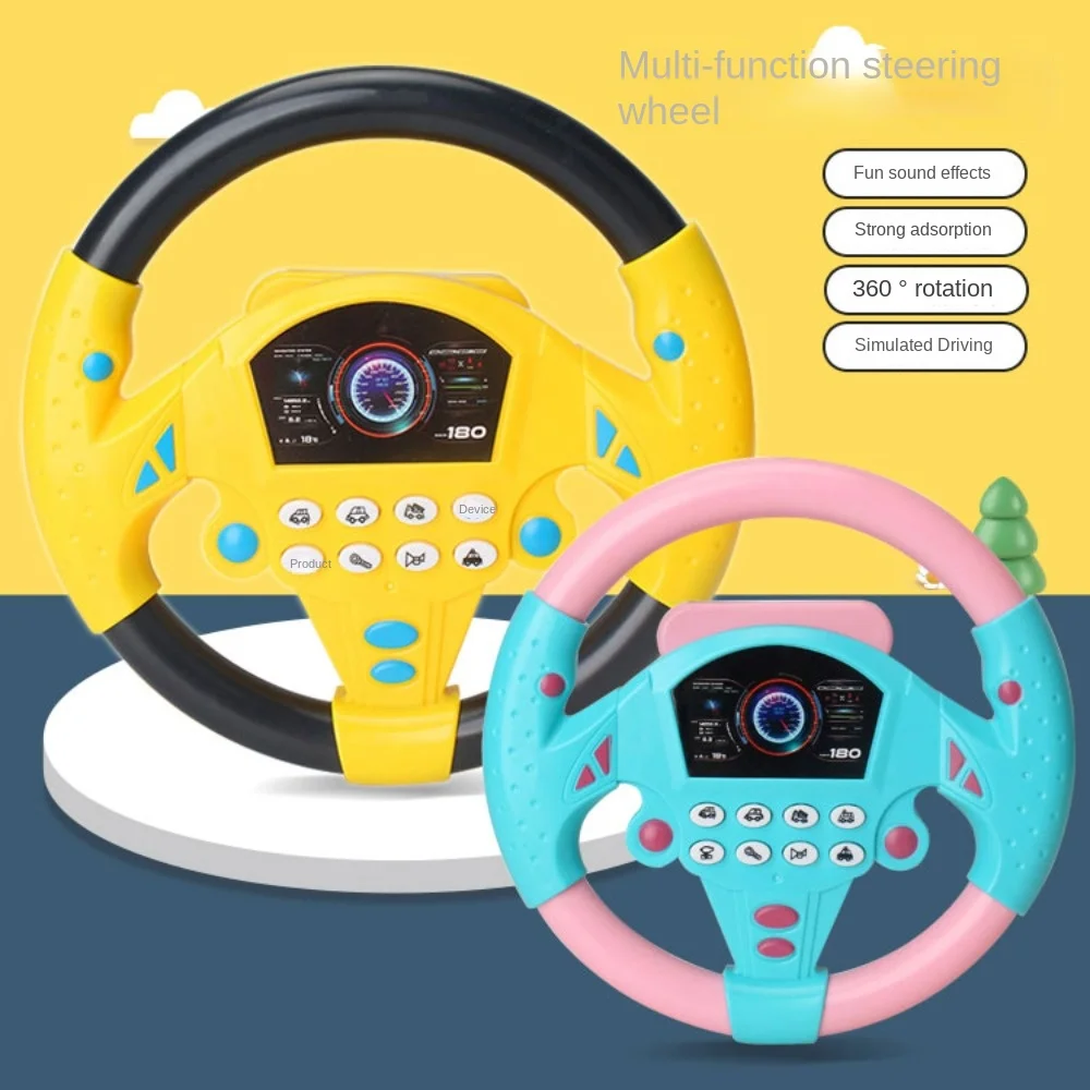 

360 ° Моделирование вращения, игрушки на руле, многофункциональный мультипилот для раннего образования, музыкальное моделирование рулевого колеса