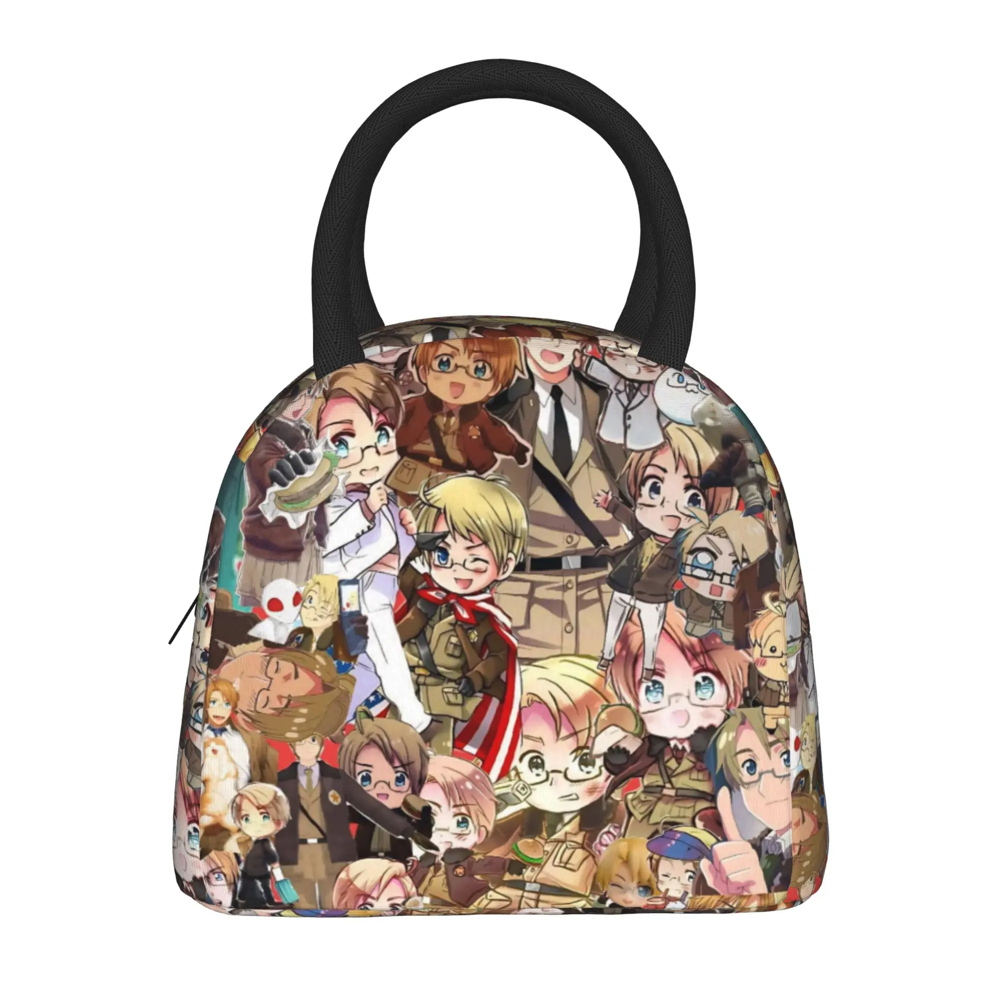 Hetalias Axis Powers Thermal Insulated Lunch Bags for Work  Portable Food Bag Men Women Thermal Cooler Lunch Box