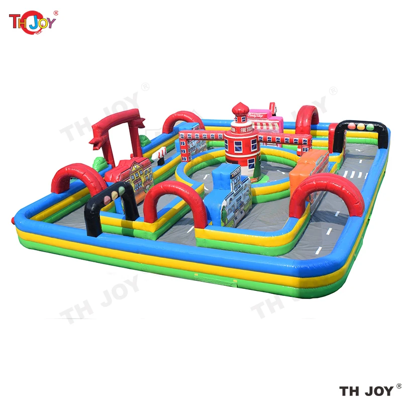 대형 풍선 스피드웨이 고카트 레이싱 트랙 풍선 디디 범퍼카 RC 레이싱 트랙