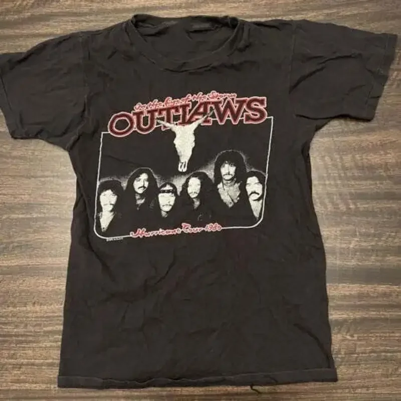 The Outlaws Merry Christmas Black Cotton T Shirt For Friend