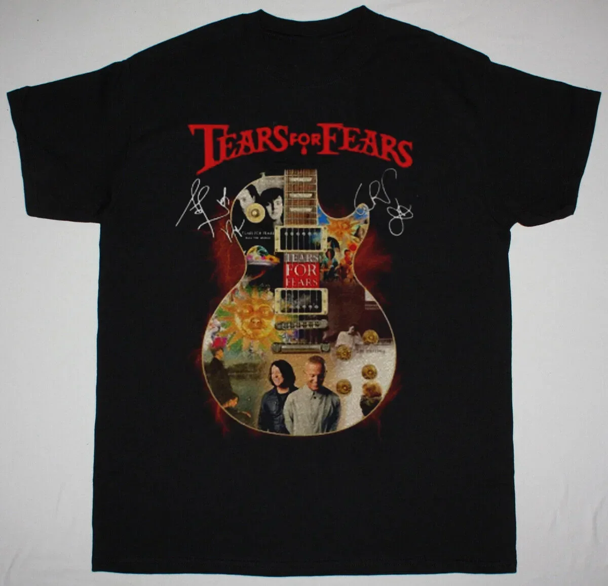 Tears for Fears band Guitar signature Black All Size Shirt