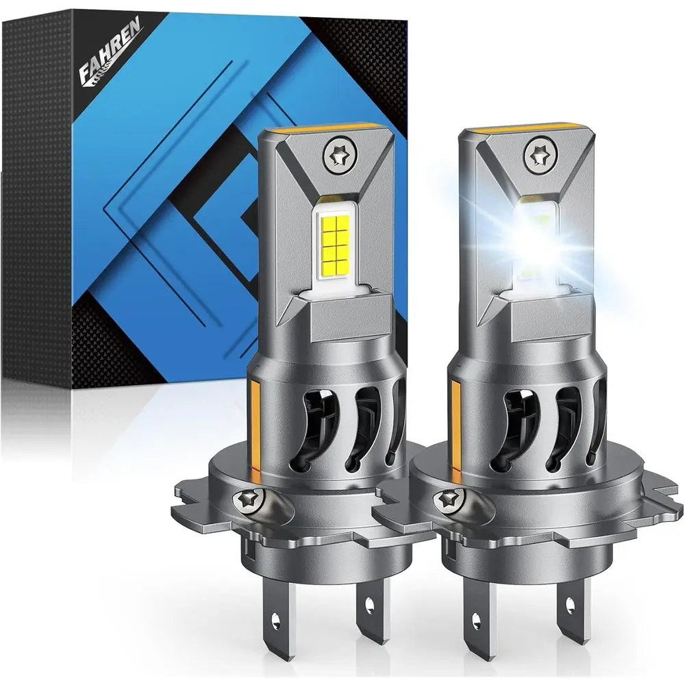 

H7 LED Bulbs, 30,000 Lumens, 6500K White, 16 CSP Chips, Plug & Play, No Adapter Needed, Canbus Compatible, IP68, Turbo Fan, Pack