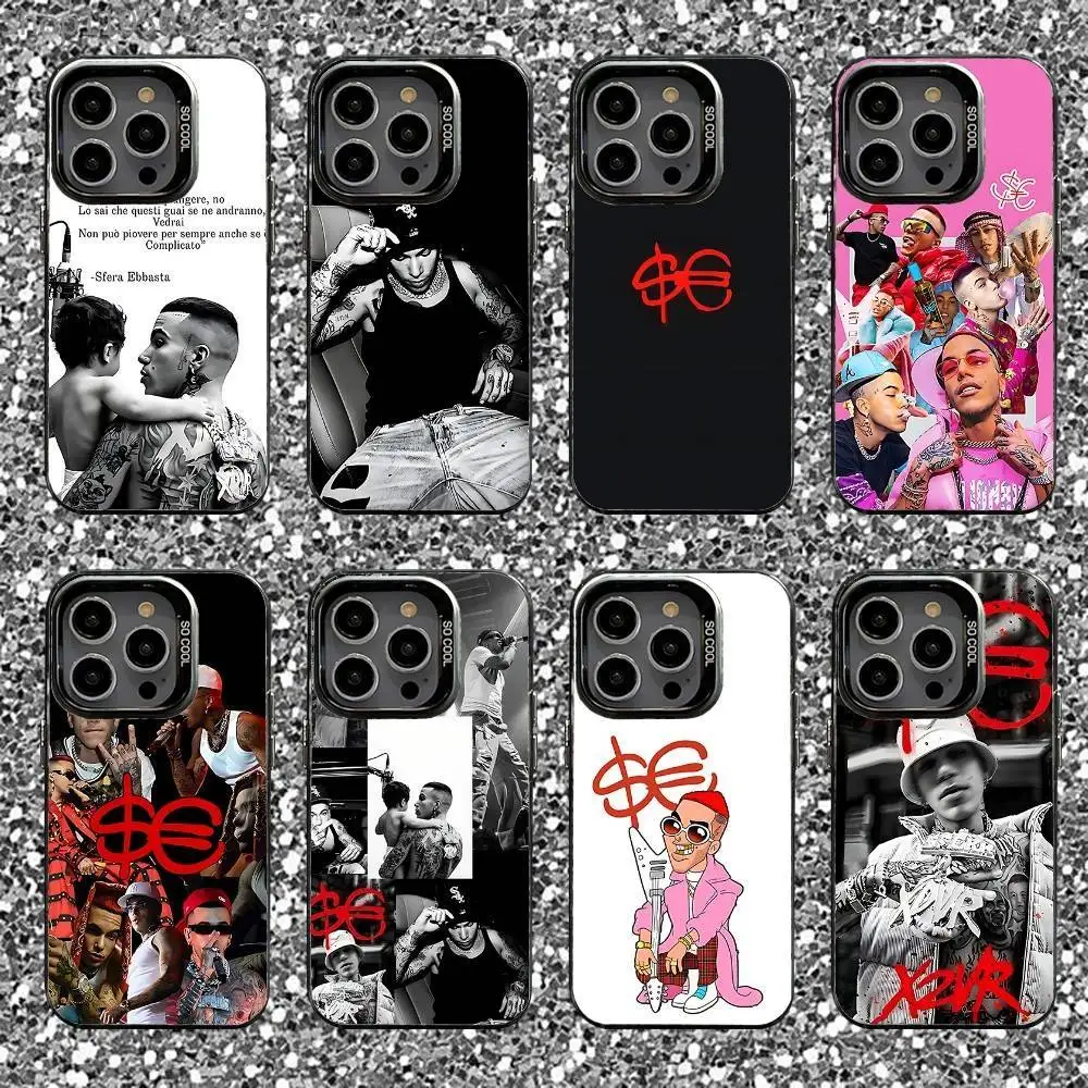 

S-Sfera Ebbasta SFE Phone Case For iPhone 16,15,14,13,12,11,Pro,XS,Max,Plus,Mini,SE Black Candy Matte Shockproof Cover