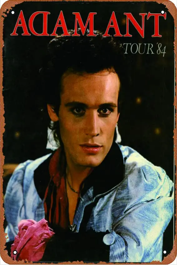 Adam Ant Concert Program Music Vintage Metal Tin Signs Room Wall Decor Sign 8x12 Inch