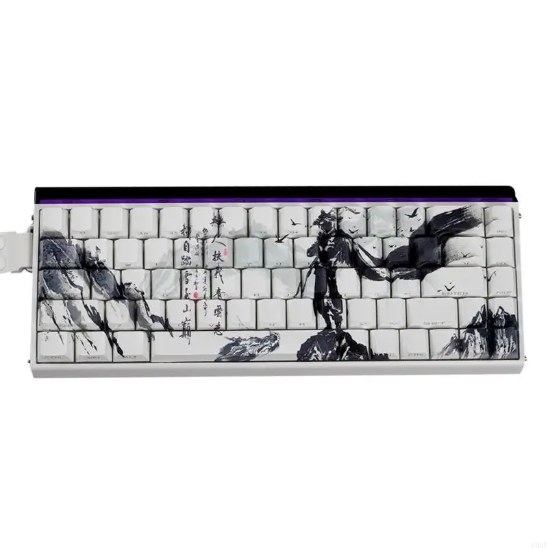 C90F 60% 68% PBT Keycaps Side Printed Original Profile ANSI ISOs Layout 61/64/68 Key