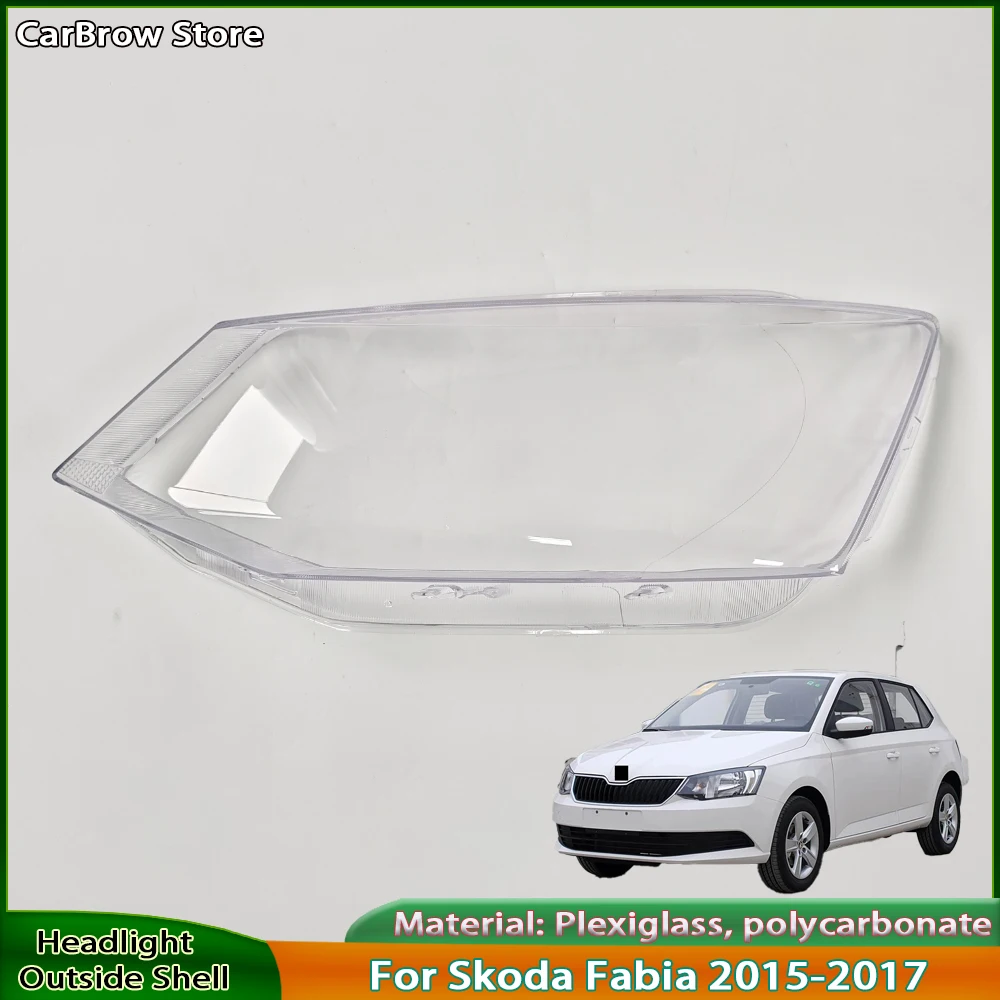 

Headlamp Lampshade Cover Lens For Skoda Fabia 2015 2016 2017 Car Accessories Headlight Lamp Shade Plexiglass