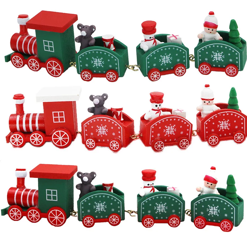 

(1 Piece/pack) 20cm Christmas Train Toy Holiday Window Display Desktop Christmas Decoration Hanging Ornament Children's Toys DIY