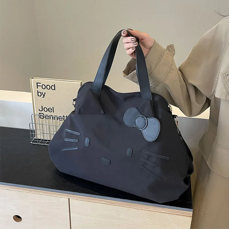 Bolso de mano con imagen de gato de Disney, gran capacidad, impermeable y resistente al desgaste, bolso de viaje de corta distancia, bolso de hombro de ocio