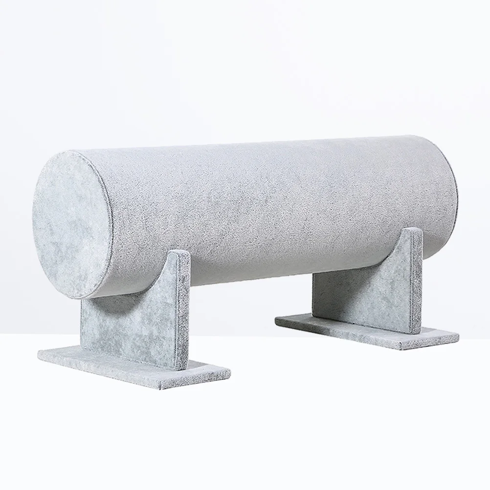 Headband Display Stand Organizer Grey PVC Material Wrapped Surface Durable Practical Compact Hair Bands Hoops Accessories Tidy