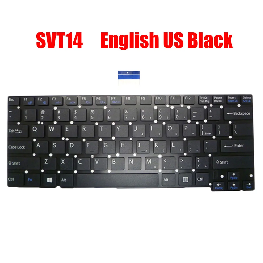 

English US Laptop Keyboard For SONY For VAIO SVT14 HMB8809NWC Black Without Frame New