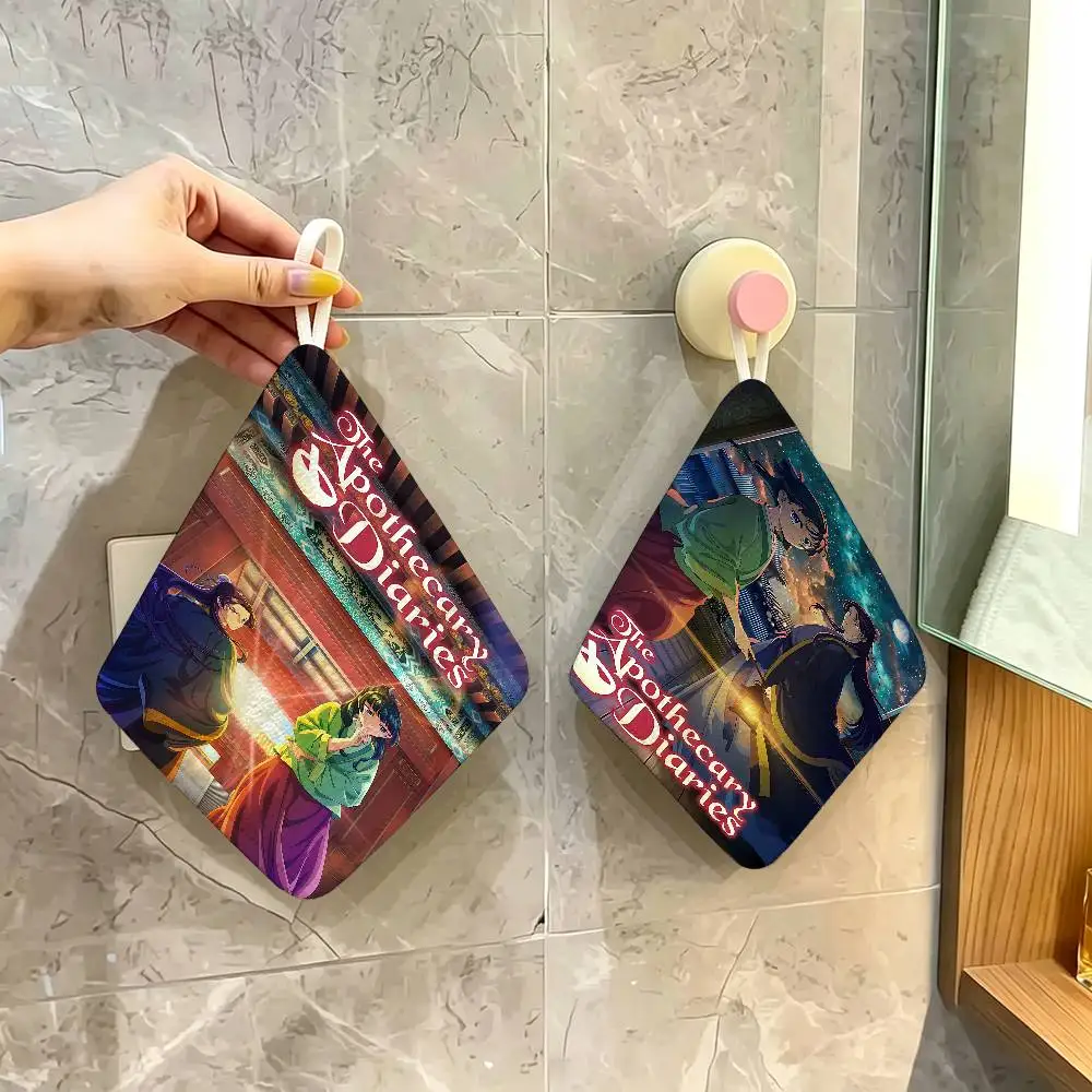 The Apothecary Diaries Anime  Reusable Hanging Kitchen Towel, Polyester Cotton Soft Fabric for Office Home Daily Life