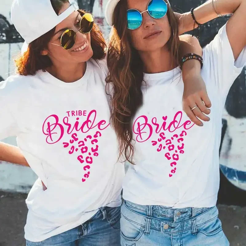 

Friends Team Bride T Shirt Bridesmaid Tshirt Squad Bridal Engagement Wedding Hen Party Tops Funny Graphic Women Tees Clothes