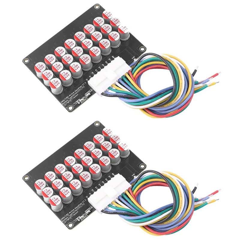 Ofertas superiores 2x balanceador de grupo inteiro 8s 5a lipo lifepo4 bateria equalizador transferência de energia capacitor bms placa