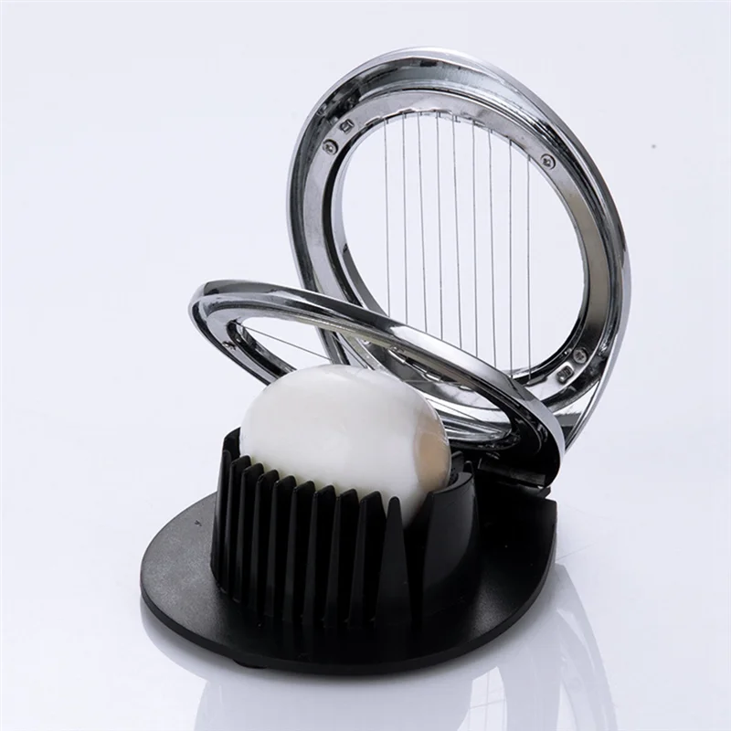 A23E-2Pcs Multi Function Stainless Steel Egg Slicer For Hard Boiled Eggs Dishwasher Safe Heavy Duty Egg Cutter Kitchen Helper