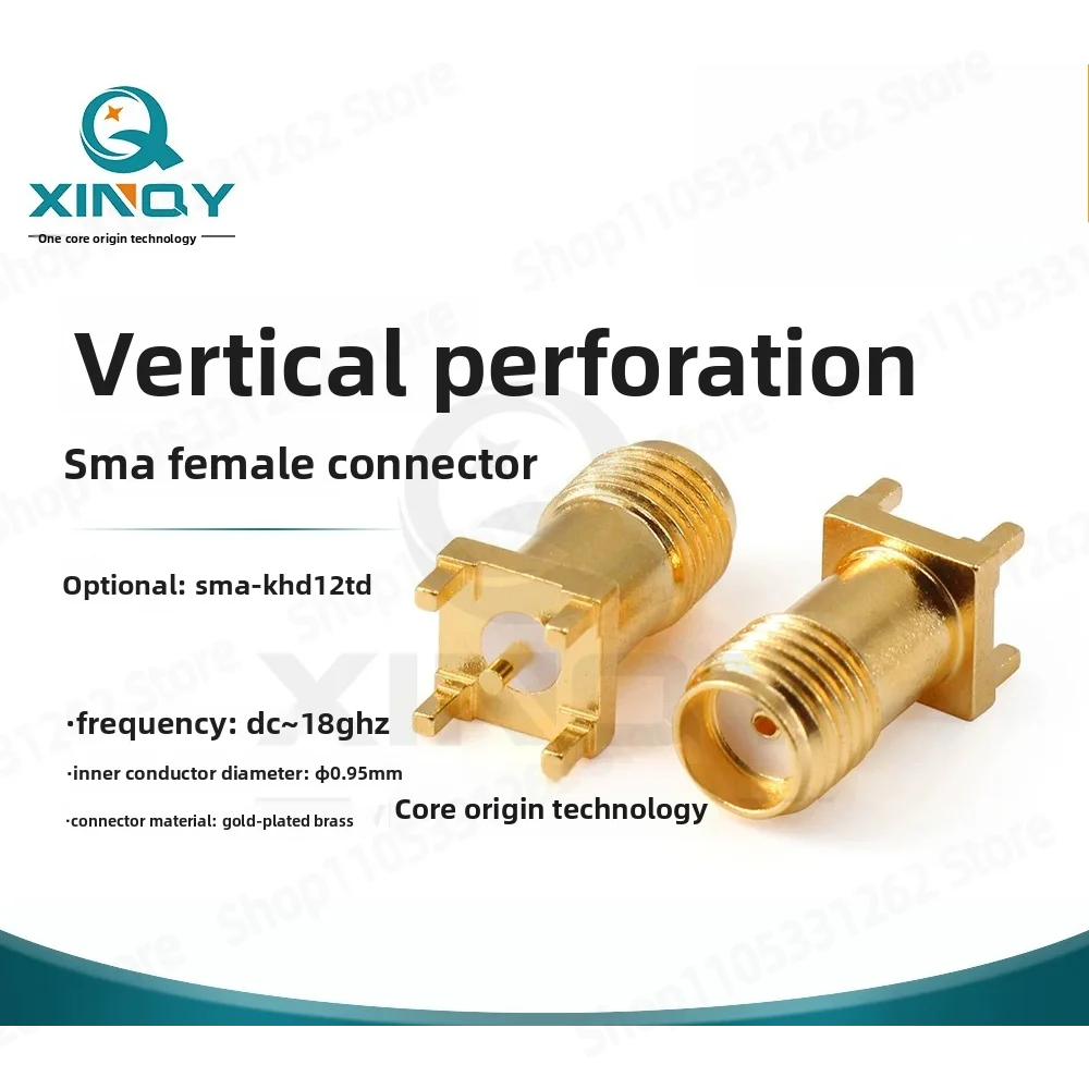 10Pcs SMA female coaxial connector 18G lengthened, vertical antenna seat, RF antenna connector