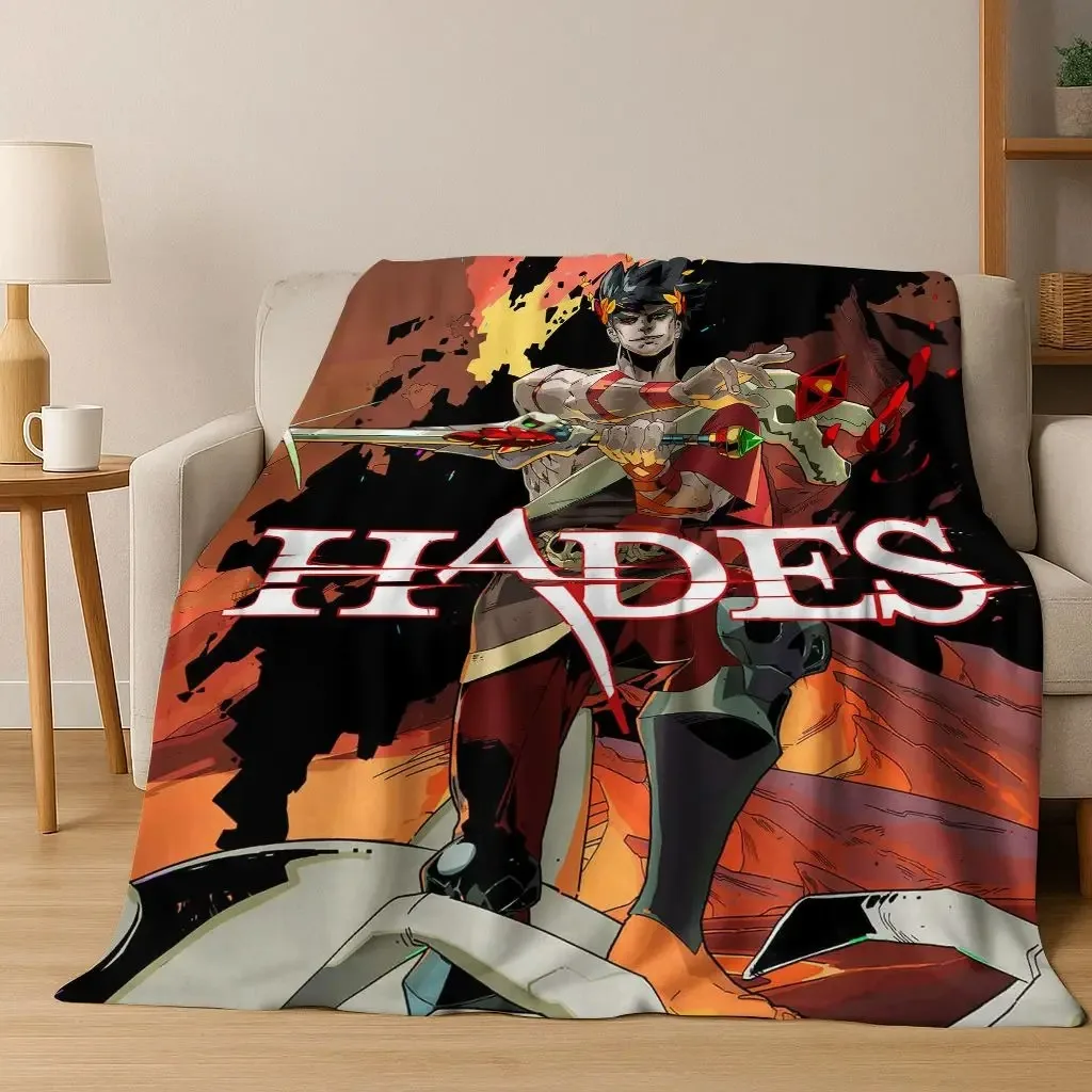 Classics Game Hades Cartoon Flannel Blanket,Cozy Soft Throw Blanket for Home Bedroom Bed Sofa Picnic Cover Picnic Gift Kids
