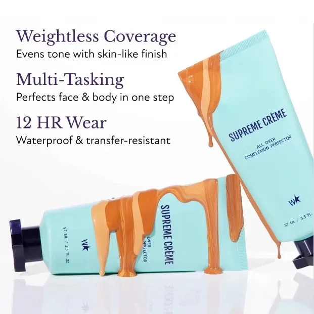 كريم Superme 4 ألوان خافي عيوب الجسم والوجه 97 مل لوشن كريم أساس كامل التأثير ترطيب غطاء البشرة العيوب ويستمور بيوتي