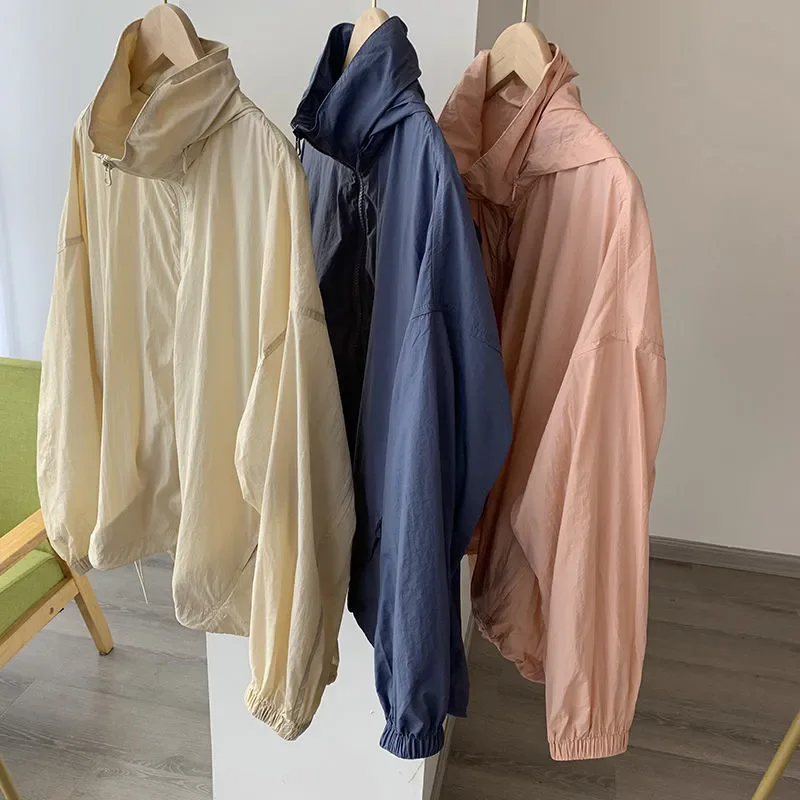 

Sun Protection Jacket Women lightweight and breathable Loose coat 2025 New Summer Cool Feeling Jacket for Trendy