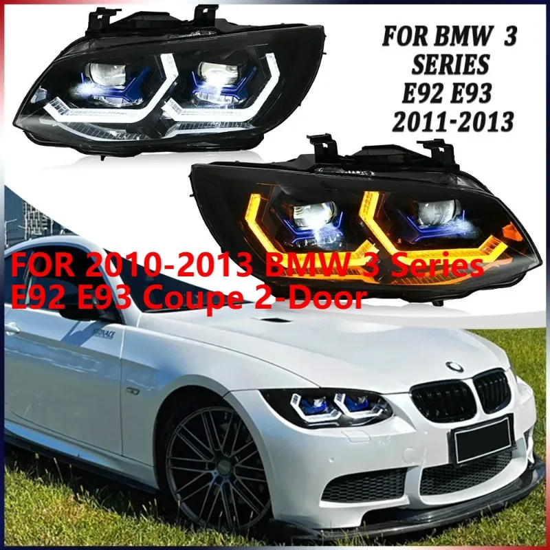 

1 пара светодиодных фар для BMW 3 серии E92 E93 Coupe 2010-2013 годов, 2-дверные, комплект фар DRL в сборе