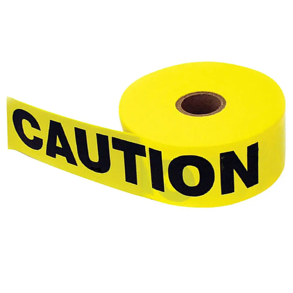 

Yellow Warning Tape Roll for Halloween Decorations Party Safety Reminder Eye-Catching Caution Lettering Versatile Barricade