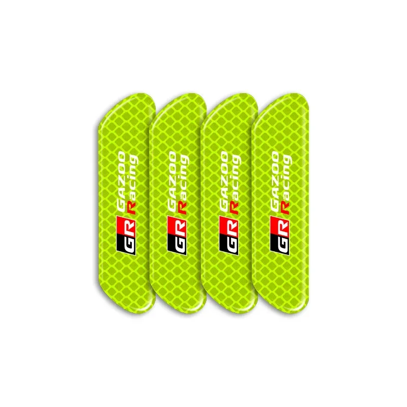 4 قطعة باب السيارة تحذير السلامة علامة عاكسة ثلاثية الأبعاد ملصق السيارات التصميم لتويوتا GR الرياضة غازو سباق يارس كورولا هايلكس سوبرا #2