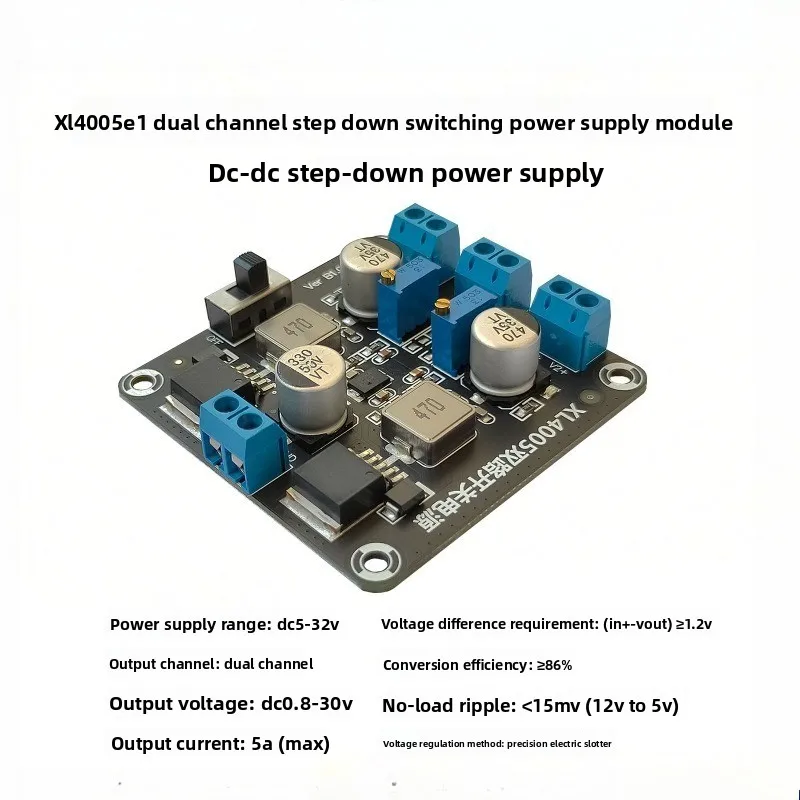 

XL4005E1 Регулируемый понижающий модуль питания DC-DC Многоканальный импульсный модуль питания Модуль питания 5А