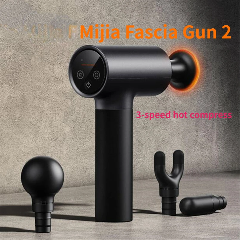 

Mijia Fascia Gun 2, двойной режим, 3-ступенчатый режим, режим горячей упаковки, сильная мощность, интеллектуальная защита с множественной безопасностью, черный