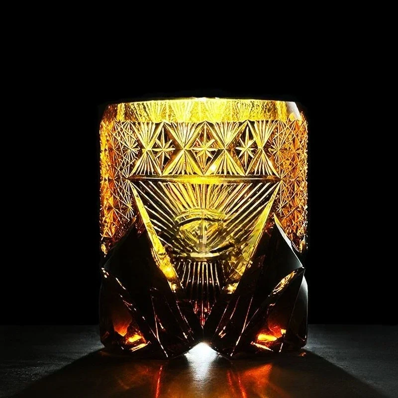 Foreign wine glass, high-end hand-carved crystal whiskey glass